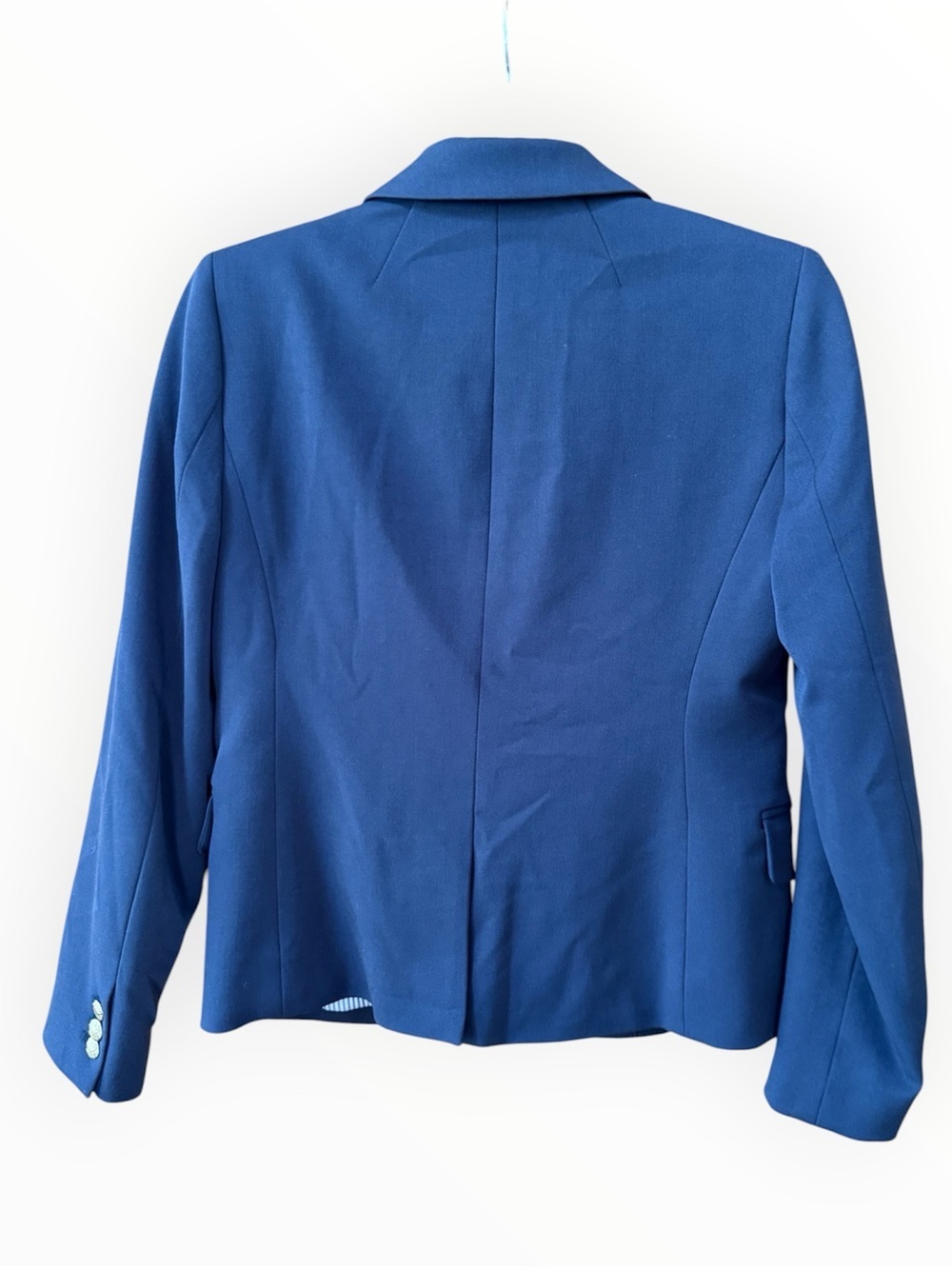Women's J.Crew Mercantile blue blazer gold two button hardware EUC - Picture 2 of 6